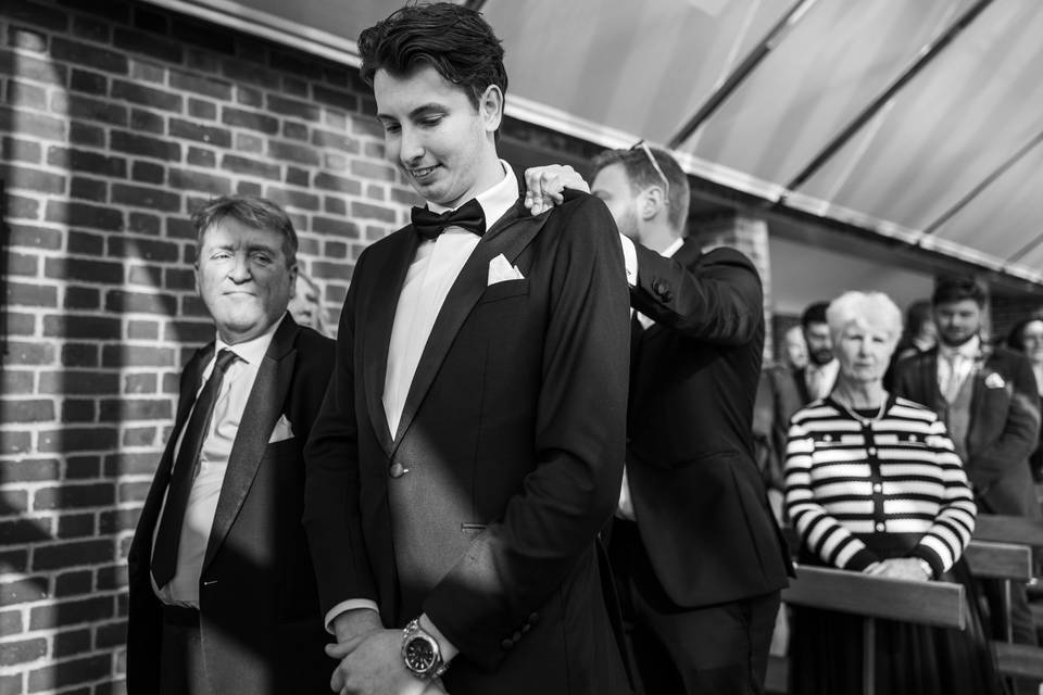 Groom awaits the bride