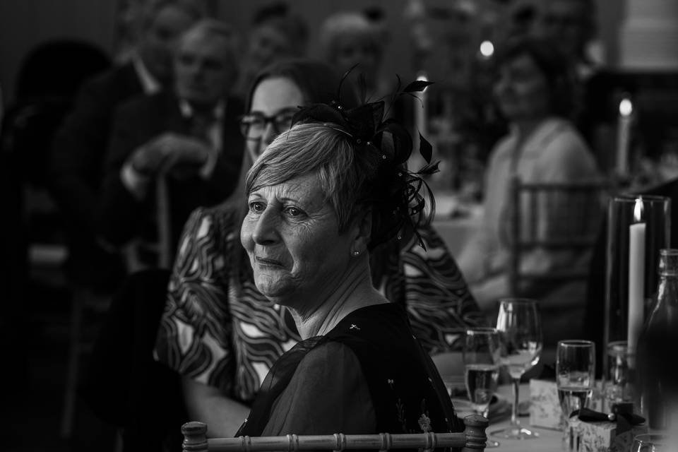 Guest cries during ceremony
