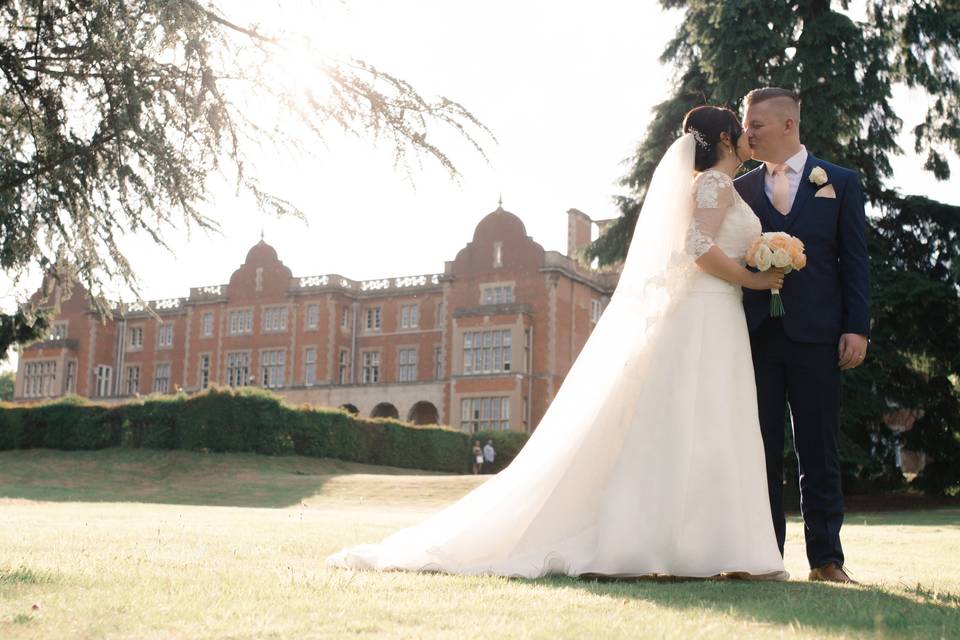 Couple in front of the venue