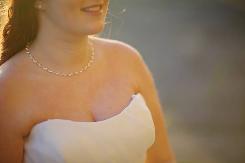 Candra bridal pearl necklace