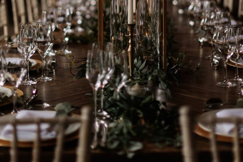 Banquet Table with Candles