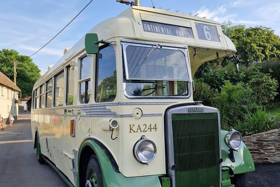 Cream 1949 Leyland front view