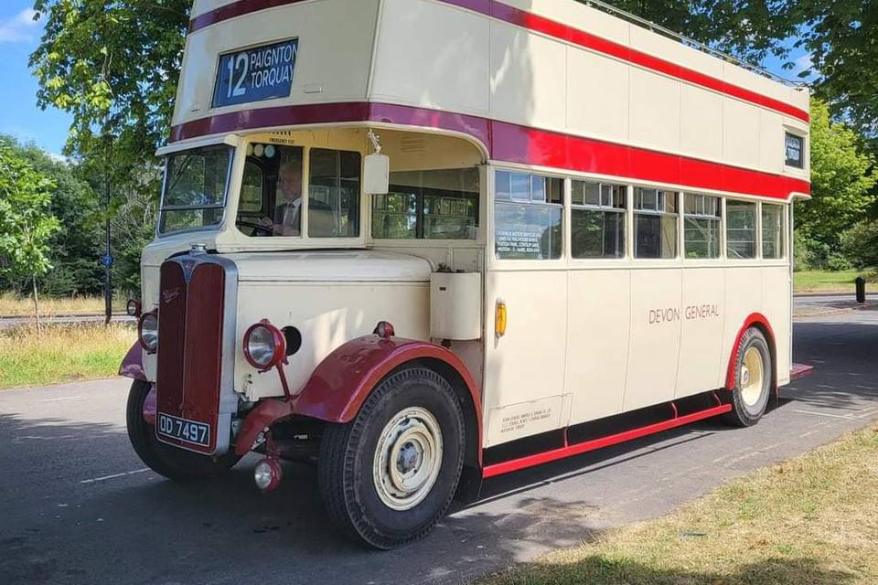 Open top double decker side view