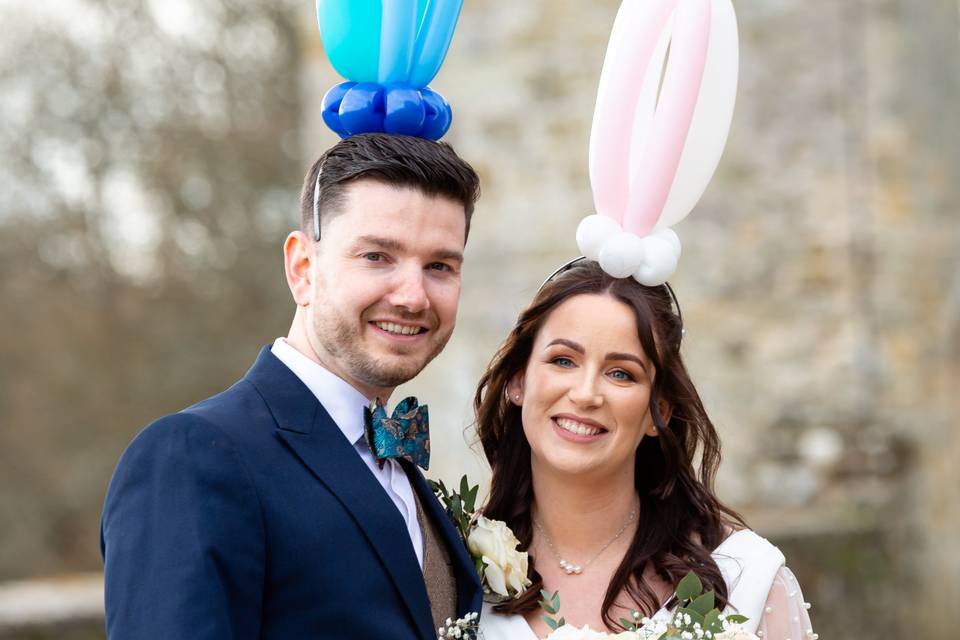 Easter Wedding with bunny ears