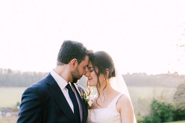 Chignon with face frame