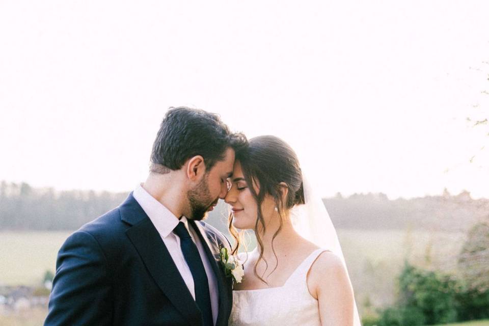 Chignon with face frame