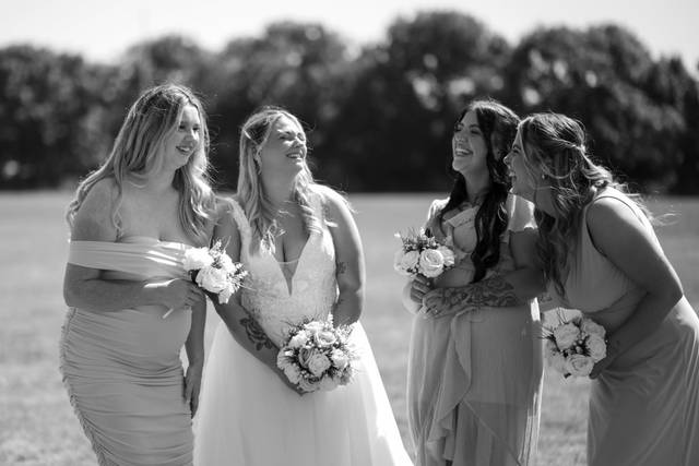 Bridesmaids Laughing Together