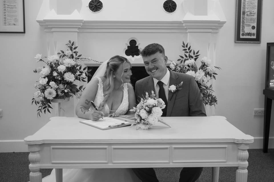 Signing the Register