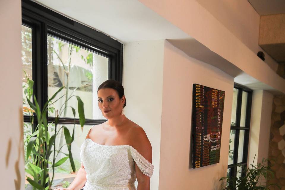 Beaded Plus Size Wedding Dress