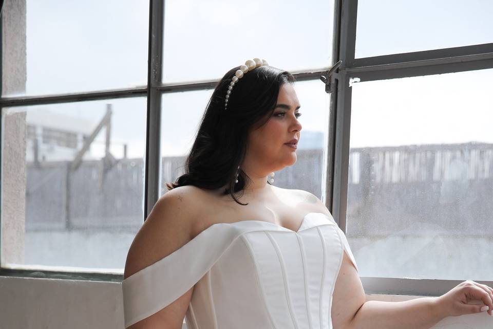 Satin Plus Size Wedding Dress