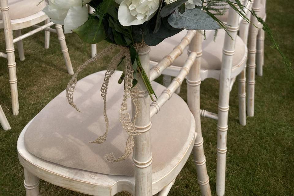 Chair flowers