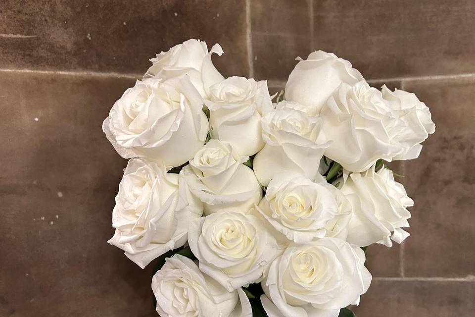 Heart shaped rose bouquet