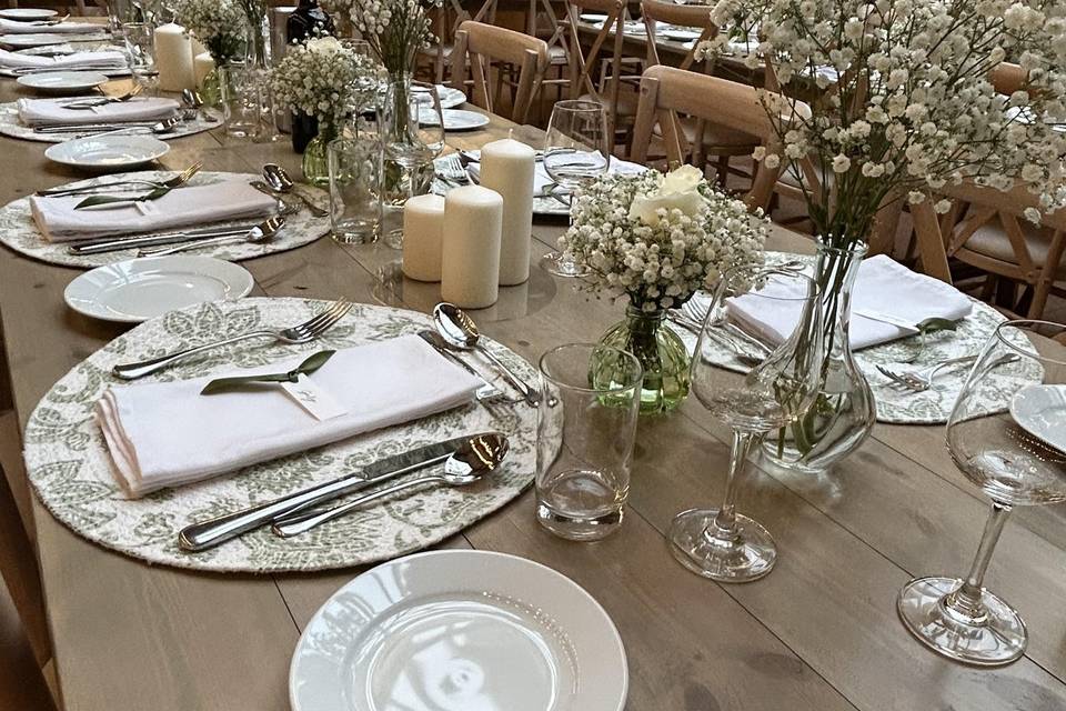 Table decorations and florals