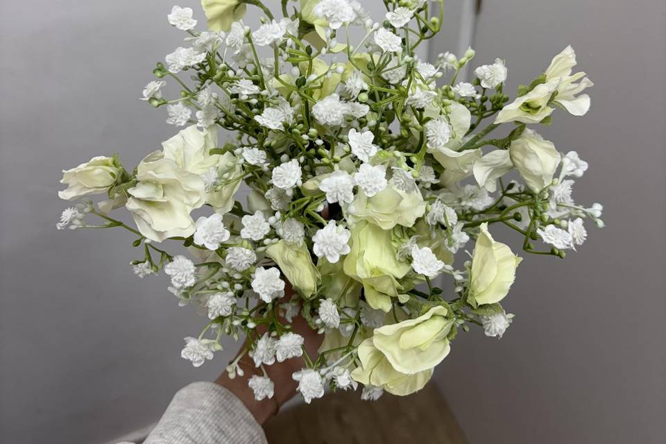 Artificial silk flower bouquet