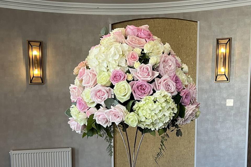 Roses and hydrangeas