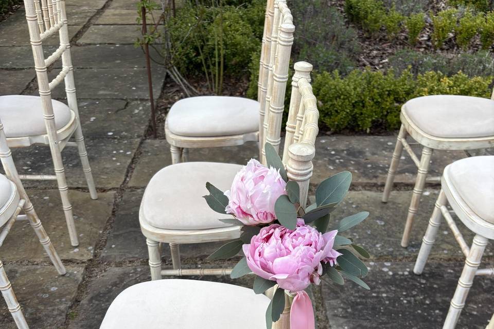 Chair flowers
