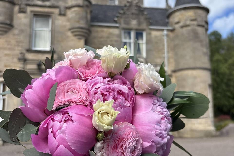 Pink peony bouquet