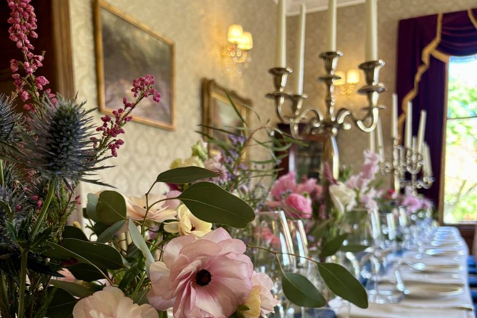 Bud vases set up