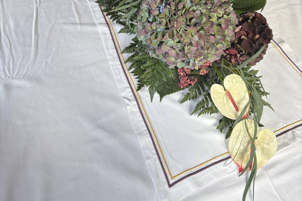 Floral table runner