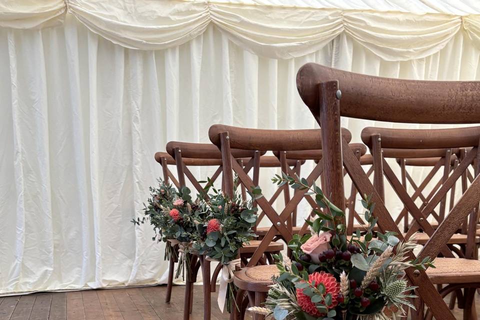 Chair flowers