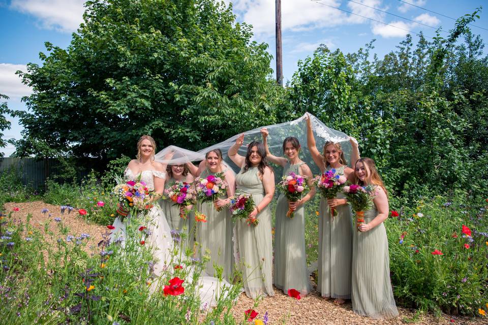 Bride and Bridesmaid's