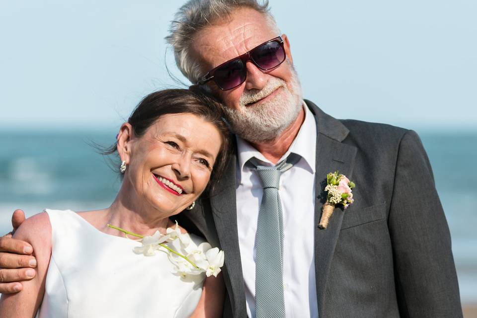 Beautiful couple on the beach