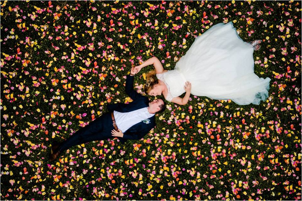 Aerial wedding photography
