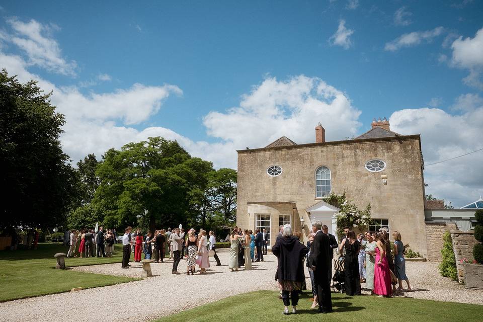 Garden drinks reception