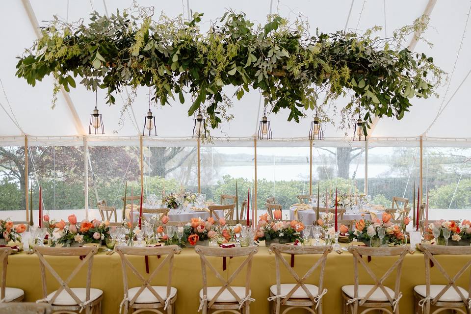 Marquee wedding breakfast
