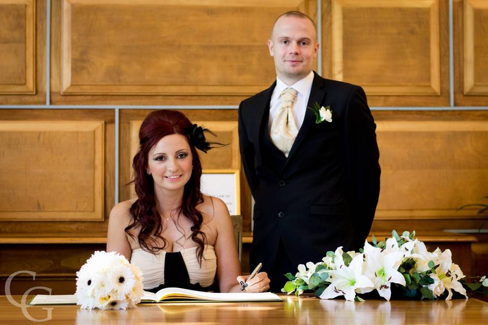 Signing the register