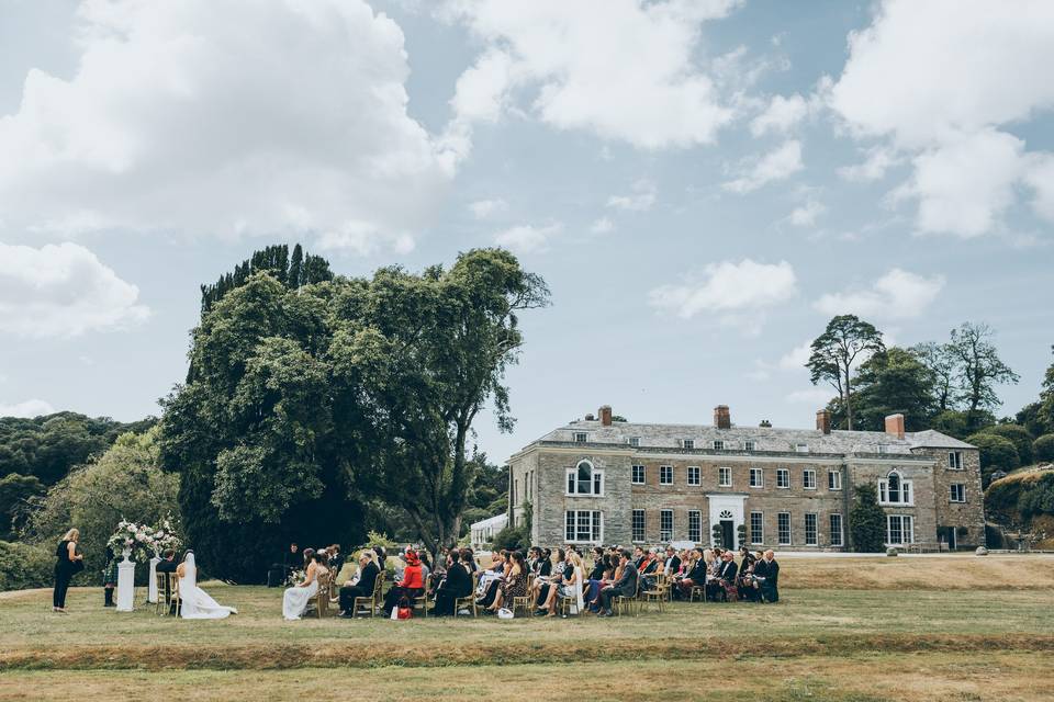 Boconnoc Lawn Ceremony