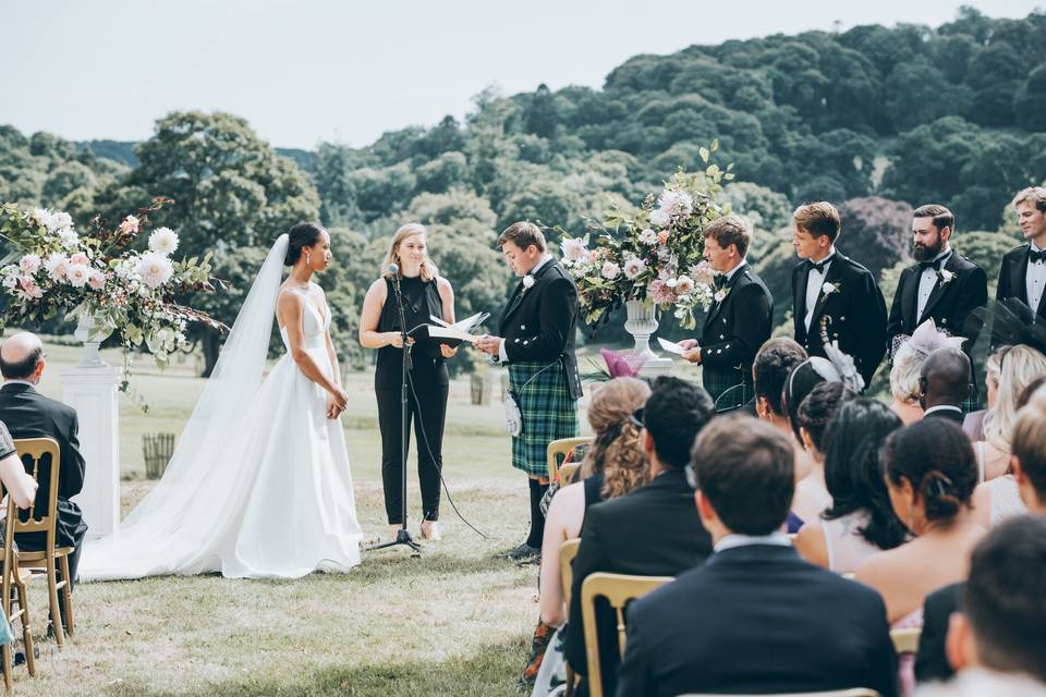 Boconnoc Lawn Ceremony