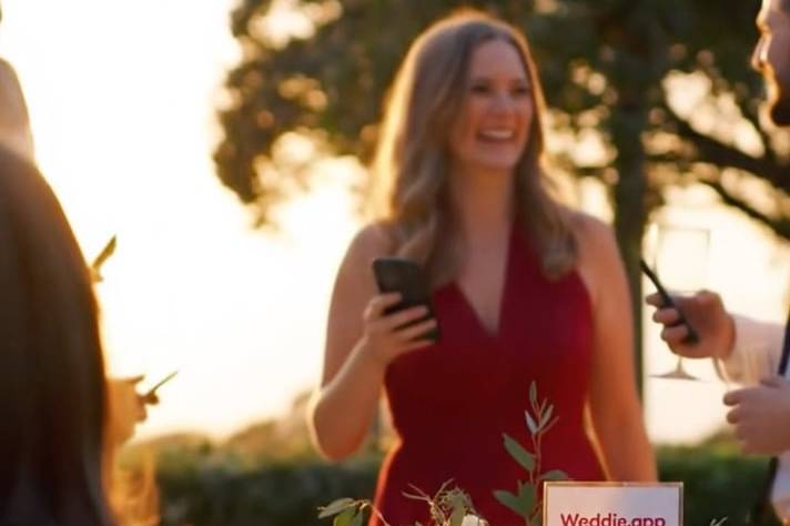 Guests use weddie.app