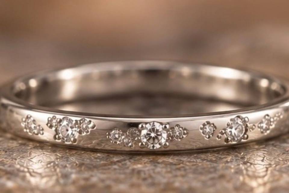 White gold wedding band
