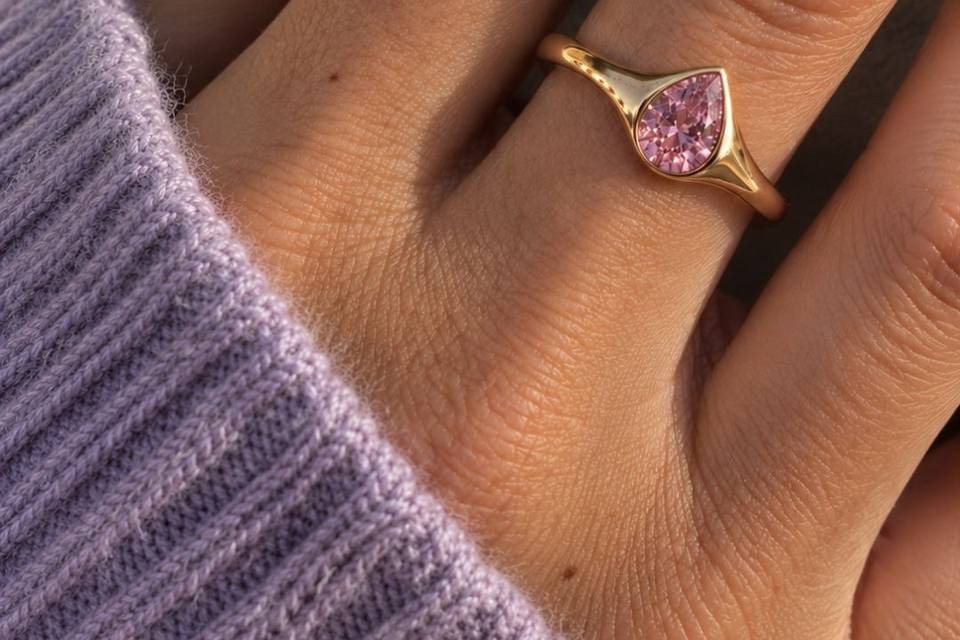 Pink Diamond Solus Ring