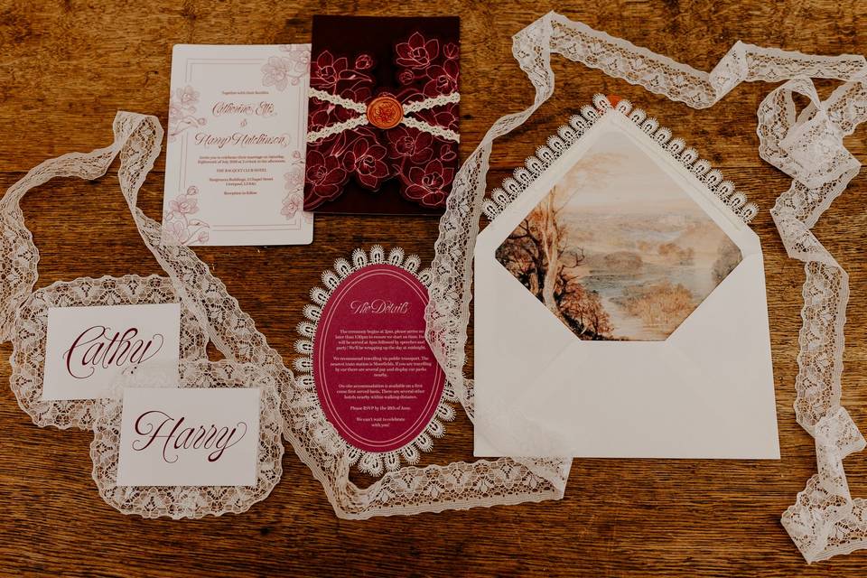 Elegant invitation suite