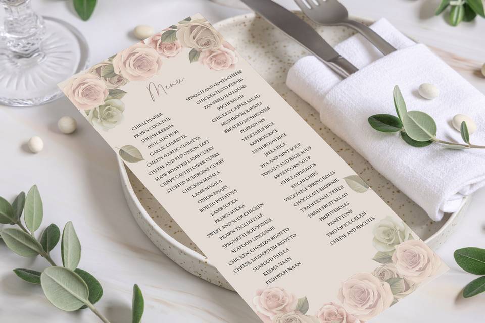 Exquisite Buffet Menu