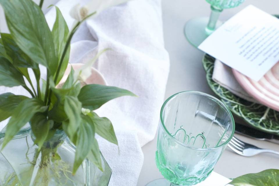 Hydroponic tablescape