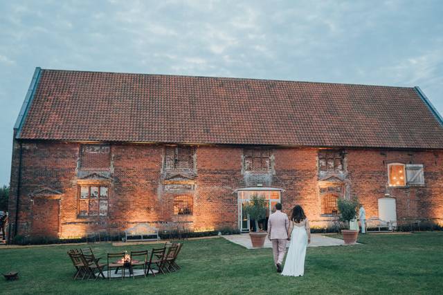 Western terrace in evening sun