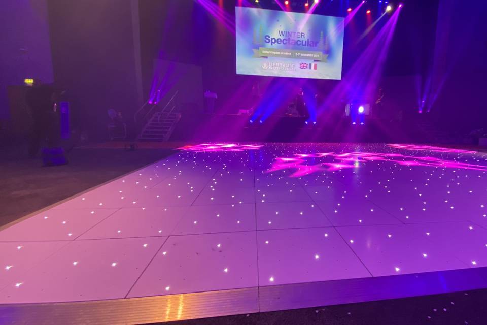 White dance floor