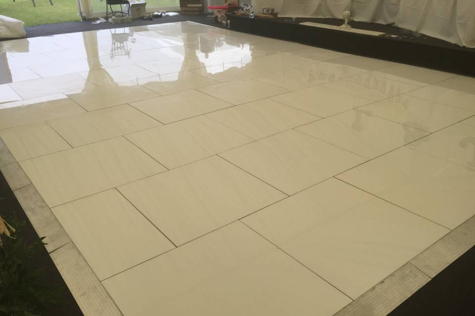 Plain white floor