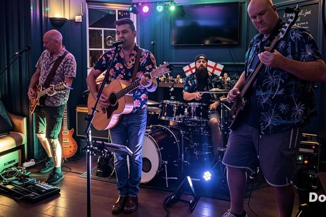 The band playing live