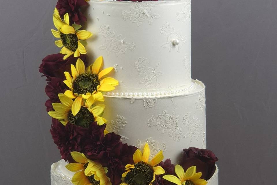 Sunflower and marron rose desi