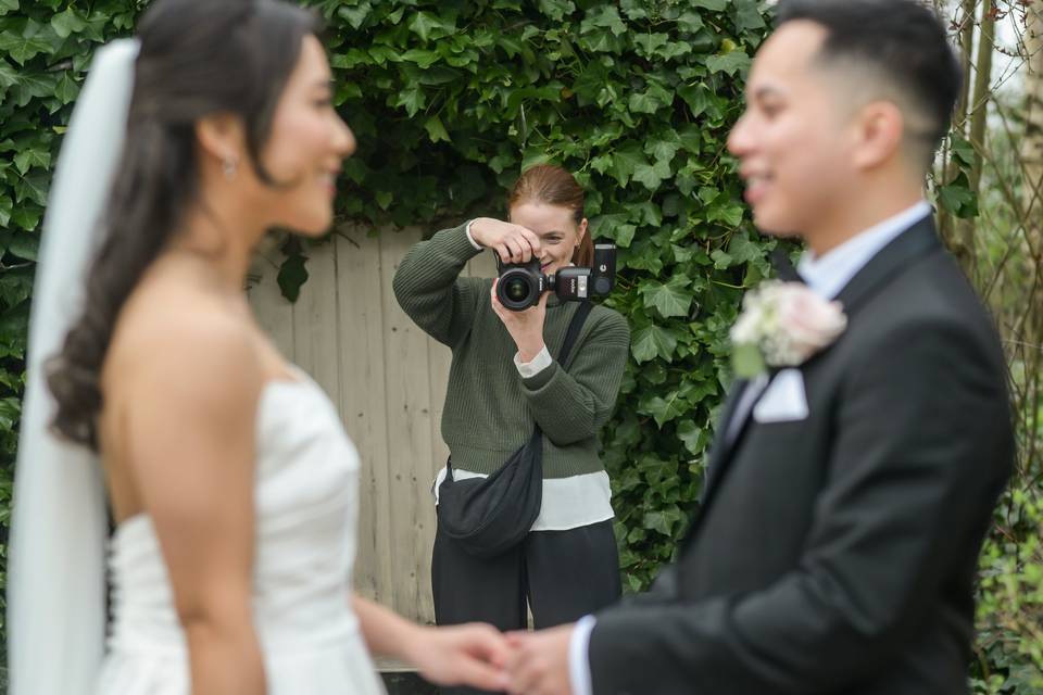 Bride And Groom Smile