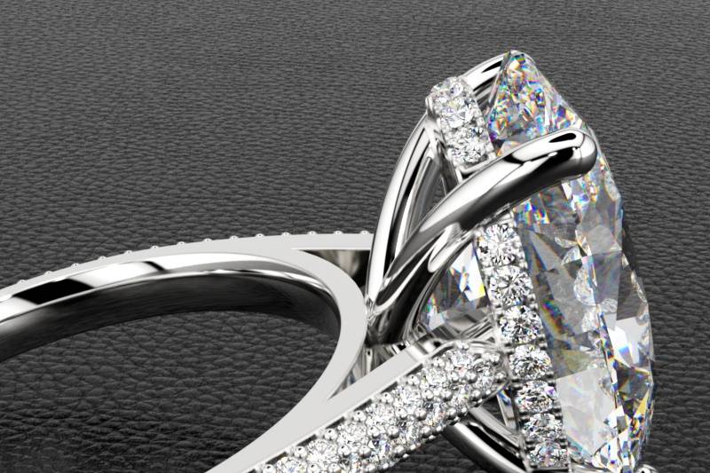 Hidden Halo Engagement Ring