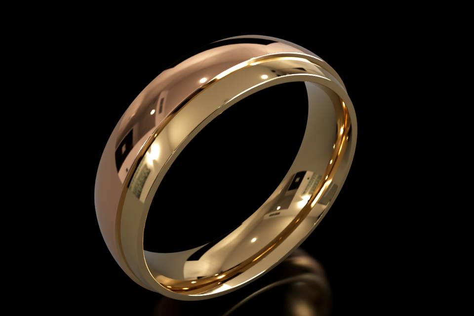 2 Colour Designer Wedding Ring