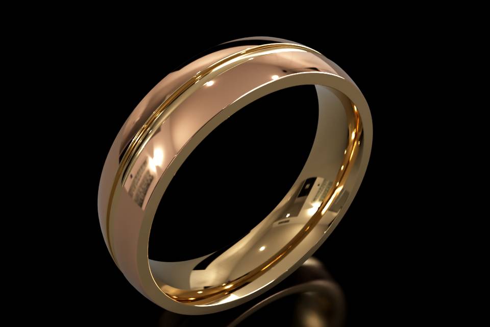 2 Colour Designer Wedding Ring