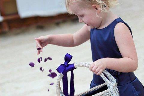 Confetti Petal Bags with Delphinium Petals. The Real Flower Petal Confetti Company