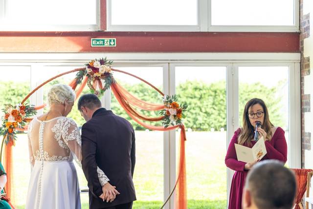 bride and groom during ceremony