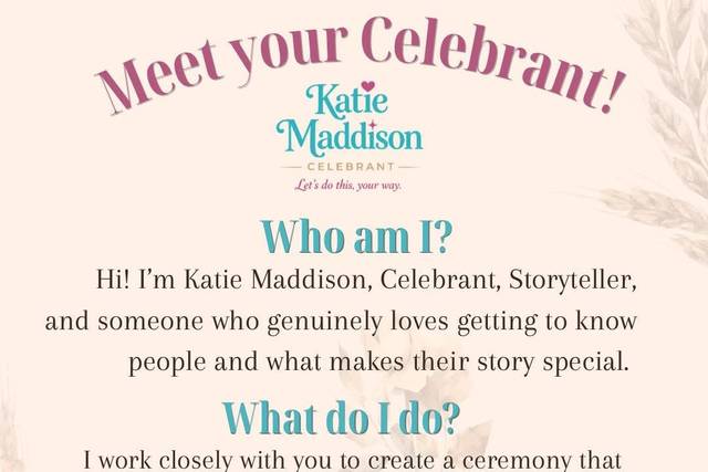 Meet your Celebrant